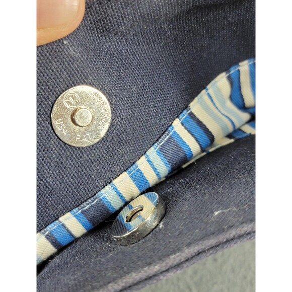 Vera Bradley Tote Bag Womens Medium Blue Red Paisley Canvas Shoulder Purse - Picture 14 of 14